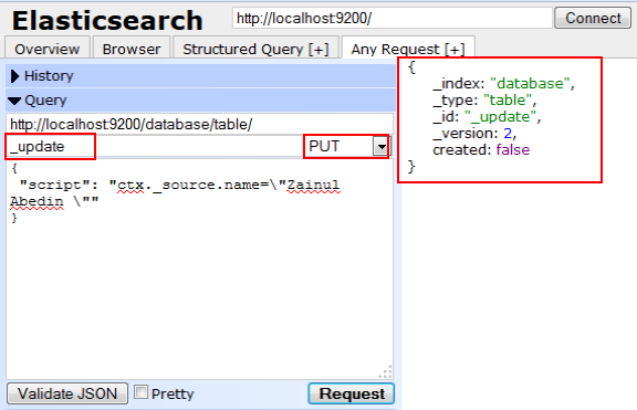 elasticsearch update index